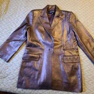 Ellen Tracy, metallic leather coat